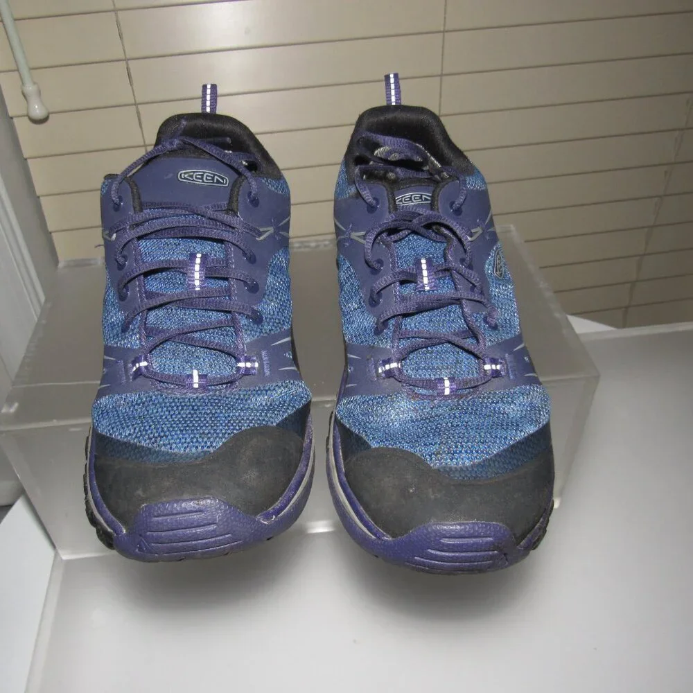 KEEN Terradora Waterproof Hiking Sneakers Blue Knit Low Top 1016506 Size 7